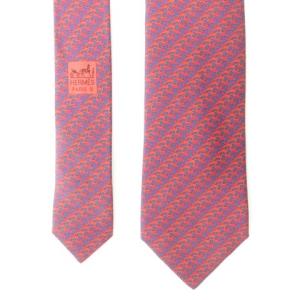 HERMES シルク100％ ネクタイ レギュラータイ フランス製 総柄