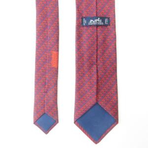 HERMES シルク100％ ネクタイ レギュラータイ フランス製 総柄
