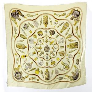 Qu'importe le flacon 香水瓶 カレ90 シルク スカーフ アイボリー AA