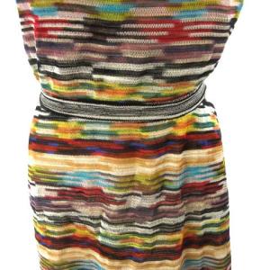 MISSONI ノースリーブワンピース ボーダー ブラウン イタリア製 40
マルチカラー