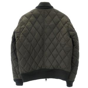 Schott ワックスコットン ダウンジャケット キルティング レザー L チャコールグレー