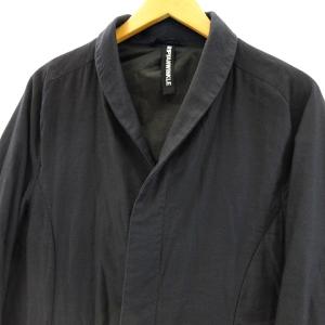 RIPVANWINKLE 18SS W CHESTER COAT 美品 チェスターコート コットン RW-027 ネイビー