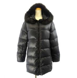 KAPPA ダウンジャケット フォックスファー フード 40 ブラック