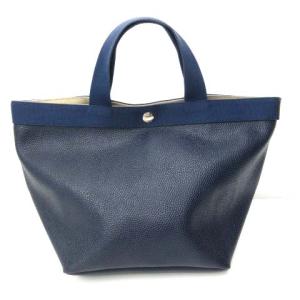 707GP リュクス舟型トートM ハンドバッグ コーデッドキャンバス ネイビー