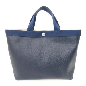 704GP コーテッドキャンバススクエアトート M ネイビー