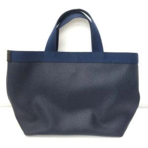 Hervé Chapelier 704GP コーテッドキャンバススクエアトート M ネイビー