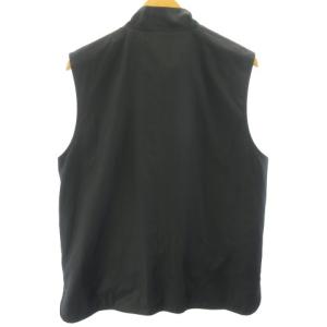 Aquascutum リバーシブルベスト ジャケット ノースリーブ ロゴ刺繍 チェック ネイビー ブラウン Mサイズ IBO26