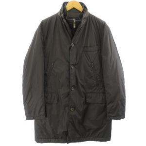 Aquascutum キルティングライナー付き ジャケット ブルゾン 長袖 レザー ブラウン 36