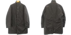 Aquascutum キルティングライナー付き ジャケット ブルゾン 長袖 レザー ブラウン 36