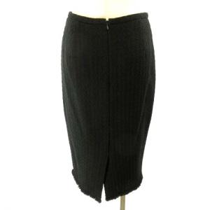 EPOCA ツイードスカート タイト ひざ丈 フォーマル ブラック 38