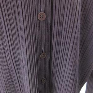 PLEATS PLEASE ISSEY MIYAKE プリーツシャツ ジャケット スタンドカラー 長袖 紫 パープル