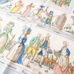 HERMES カレ90 COSTUMES CIVILS 現代市民の服装 スカーフ ストール シルク マルチカラー