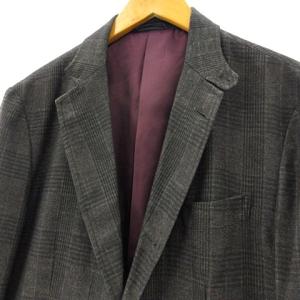 McGREGOR 美品 テーラードジャケット ブレザー チェック 2B チャコールグレー M IBO26