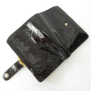 LOUIS VUITTON M93521 ポルトフォイユ ヴィエノワ ウォレット 二つ折り財布 がま口 エナメル ワインレッド