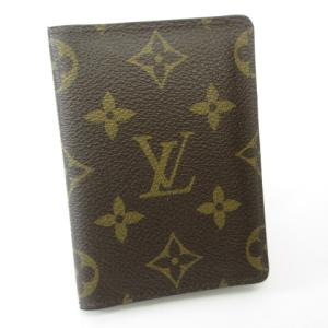 美品 M66541 ポルトカルトパス ヴェルティカル モノグラム 二つ折り パスケース カード 定期入れ ブラウン