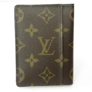 LOUIS VUITTON 美品 M66541 ポルトカルトパス ヴェルティカル モノグラム 二つ折り パスケース カード 定期入れ ブラウン