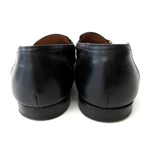 Salvatore Ferragamo ローファー ヴァラ金具 ゴールド レザー 黒 ブラック 7EE 約25cm イタリア製 IBO26