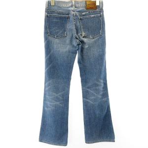 RALPH LAUREN ダメージ加工デニム ジーンズ パンツ ブーツカット インディゴ ブルー 7 S相当 IBO26