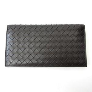 イントレチャート 長財布 二つ折り レザー ロングウォレット ダークブラウン