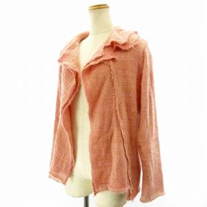 03AW ラメ ウール カーディガン 長袖 ニット セーター ピンク ゴールド