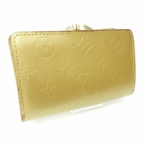 LOUIS VUITTON M65157 ポルトモネビエ・ヴィエノワ アンブレ がま口 二つ折り財布 ベージュ ブラウン系