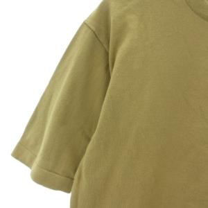 LACOSTE クルーネックニット カットソー 半袖 ロゴワッペン ベージュ