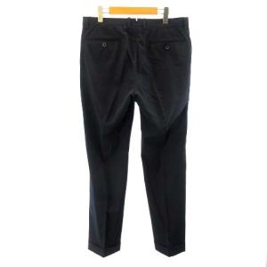 BARNEYS NEW YORK パンツ スラックス ウール ロールアップ ネイビー 52