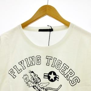 AVIREX タグ付き Tシャツ 長袖 ロンT カットソー プリント ホワイト L