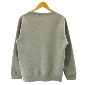 AVIREX 美品 トレーナー スウェット プリント 裏起毛 クルーネック グレー L