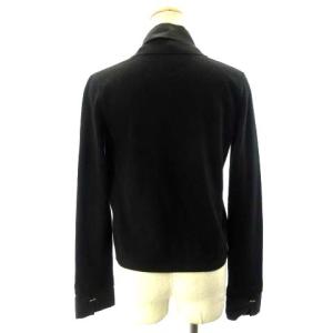 GIORGIO ARMANI BORGO 21 黒タグ 2WAY ニットカーディガン カシミヤ シルク混 カシシル 黒 ブラック 40 約M