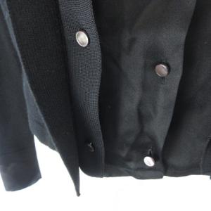 GIORGIO ARMANI BORGO 21 黒タグ 2WAY ニットカーディガン カシミヤ シルク混 カシシル 黒 ブラック 40 約M