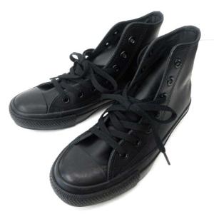 チャックテイラー ハイカットスニーカー レザー 1C075 ブラックモノクローム