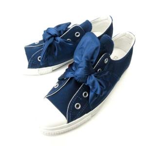 オールスター スリッポンスニーカー サテンリボン 5CL396 ネイビー 22.0cmSM0