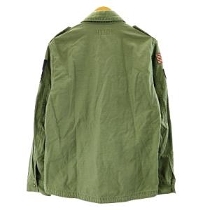 AVIREX ミリタリーシャツ 長袖 ワッペン パッチ 刺繍 6175146 グリーン