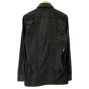 KRISVANASSCHE シャツ 長袖 インサイドアウト バックプリーツ コットン ブラック 44
