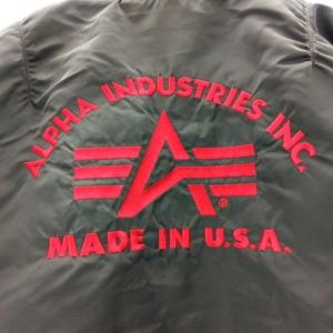 ALPHA INDUSTRIES MA-1 フライトジャケット USA製 L カーキ