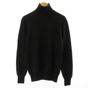 タートルネック ハイネック ニット セーター ウール ブラック S