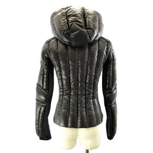 PRADA ダウンジャケット 三角プレート 異素材切り替え 38 チャコールグレー