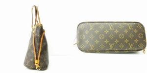 LOUIS VUITTON M40155 モノグラム ネヴァーフルPM トートバッグ レザー ブラウン