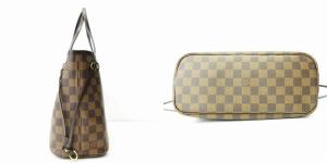 LOUIS VUITTON N41359 ダミエ ネヴァーフルPM トートバッグ レザー ブラウン