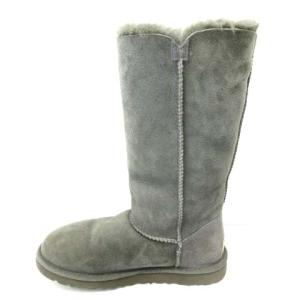 UGG australia 1873 ムートンブーツ ベイリーボタン 裏ボア グレー EU37 23cm STK