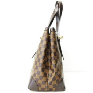 LOUIS VUITTON N51204 ダミエ ハムステッドMM トートバッグ ロゴプレート ブラウン