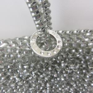 ANTEPRIMA 美品 ワイヤーバッグ ハンドバッグ スタンダード スクエア ミディアム シルバー WY