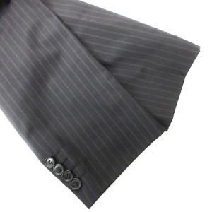 HUGO BOSS ストライプ柄 シングル スーツ セットアップ フォーマル ビジネス ジャケット パンツ ブラック 48 M相当