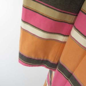 MISSONI スプリングコート ジャケット ボーダー マルチカラー オレンジ ピンク 42 L イタリア製 WY