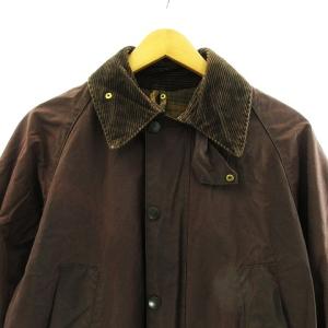 Barbour BEDALE オイルドジャケット コーデュロイ切替 裏地チェック ワックスコットン ブラウン