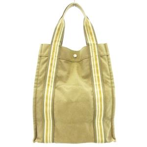 HERMES フールトゥ カバス コットンキャンバス ポーチ付き トートバッグ ベージュ