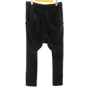 RIPVANWINKLE 18AW ボンバーヒート ライトサルエルジャージ RB-048 パンツ スラックス ドローコード ストレッチ 裏起毛 ブラック