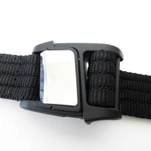 RIPVANWINKLE 19AW アーミーウェービングベルト RB-126 サイドリリース ロゴ シルバー金具 ブラック フリーサイズ STK