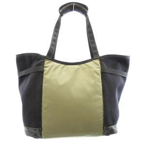RIPVANWINKLE ×ポーター PORTER コラボ ショルダー ハンド トートバッグ 大容量 ナイロン レザー ブラック オリーブ STK